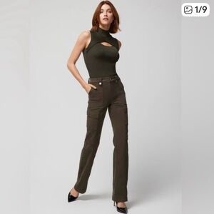 White House Black Market Extra High Rise Pret Cargo Trouser